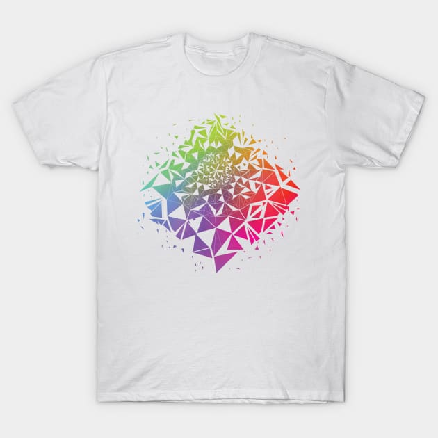 Geometric Rainbow T-Shirt by WinterWolfDesign